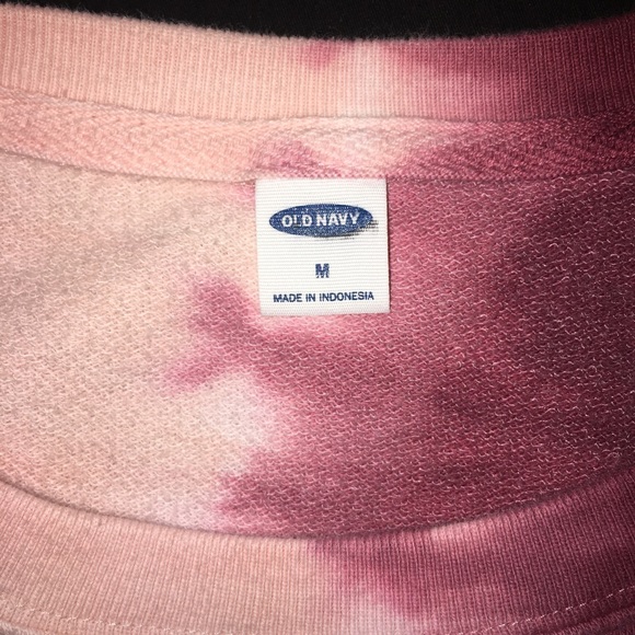 Super Comfy Old Navy Tie Dye Maroon Pink Sweatshirt Straight Fit M - Picture 7 of 7